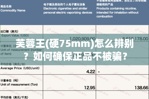 芙蓉王(硬75mm)怎么辨别？如何确保正品不被骗？